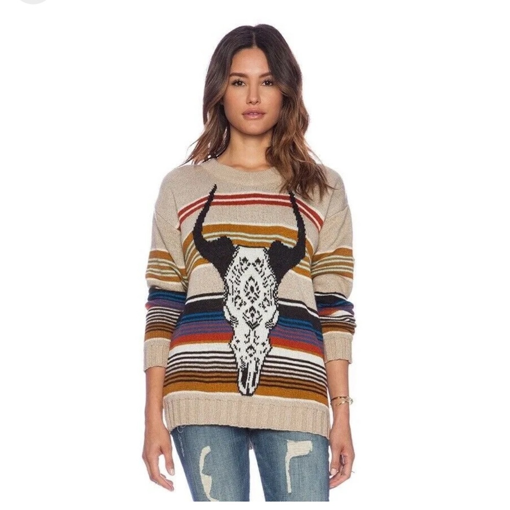 JENS PIRATE BOOTY Skull Desert Queen Sweater Size M / L